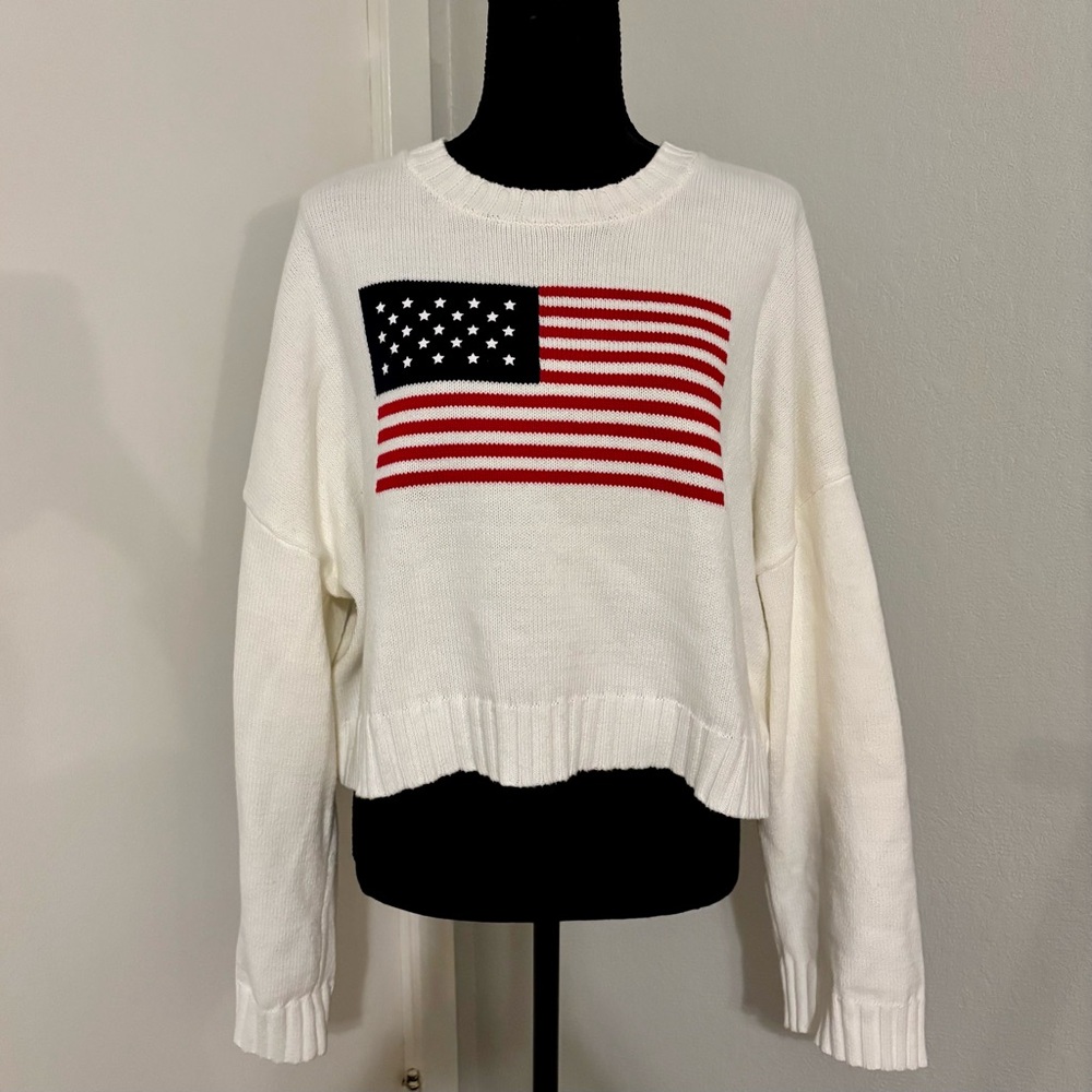Moon&Madison Drop Shoulder Americana Sweater